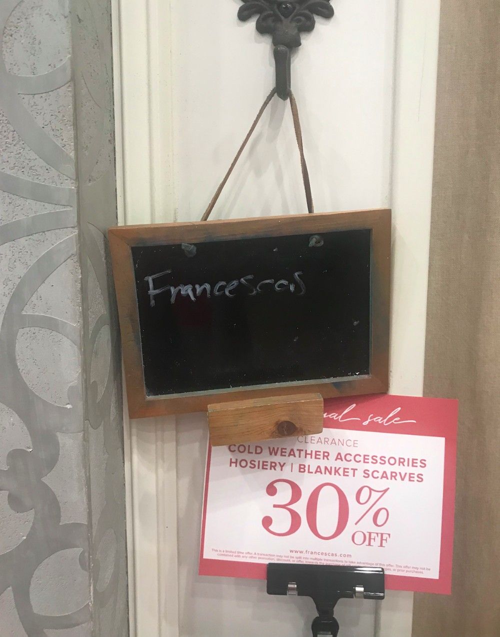 Francesca's - Asking for Name for the Fitting Room 